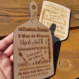 tabla decorativa de cocina con frases, receta