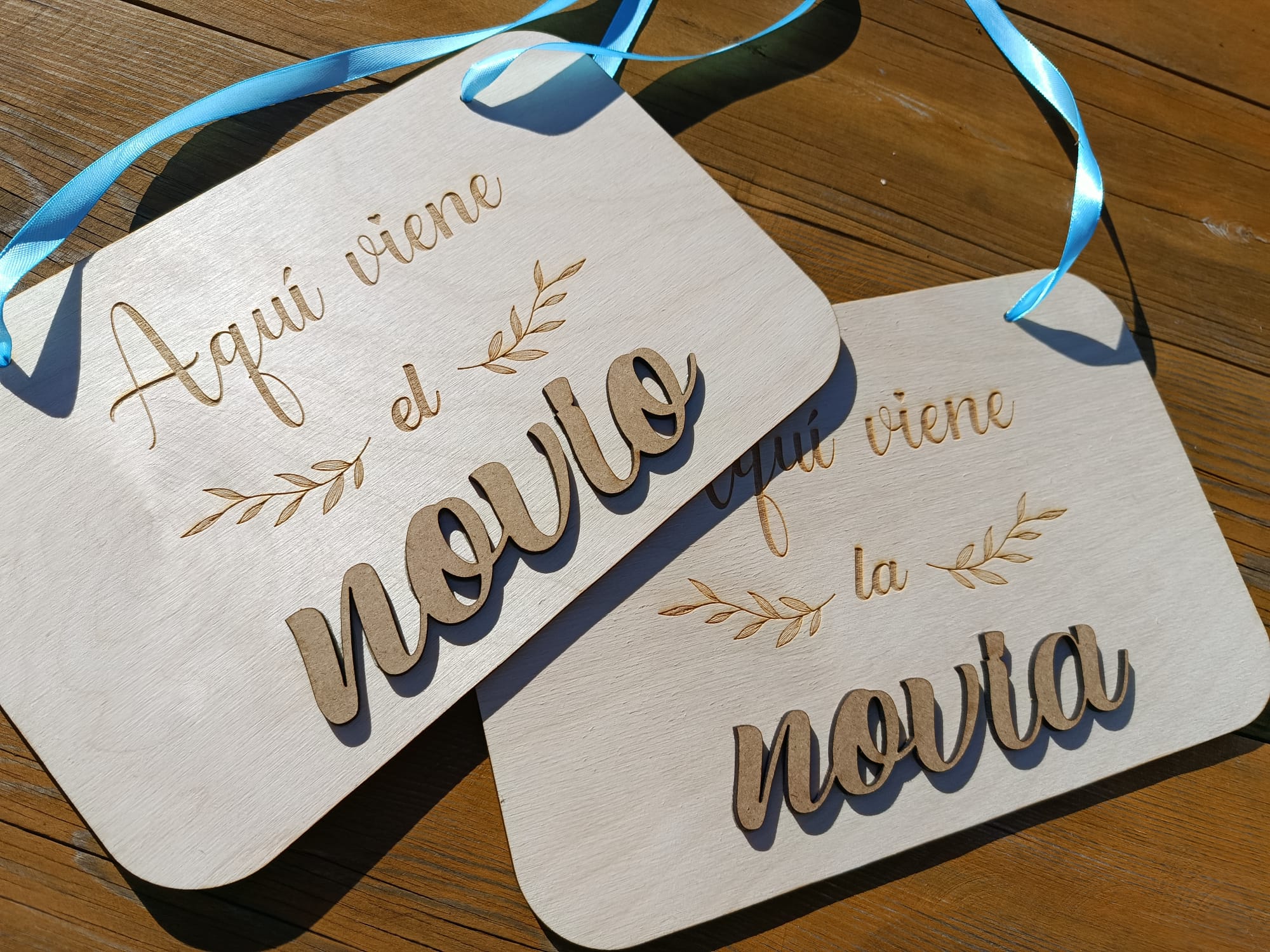 Carteles de Boda con relieve