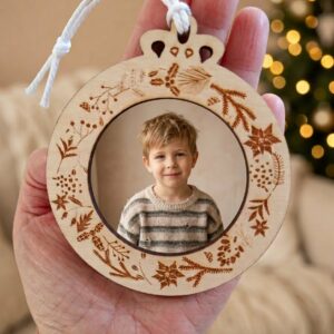 Adorno de madera para el Árbol con foto